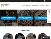 Tablet Screenshot of fivestar.edu.au